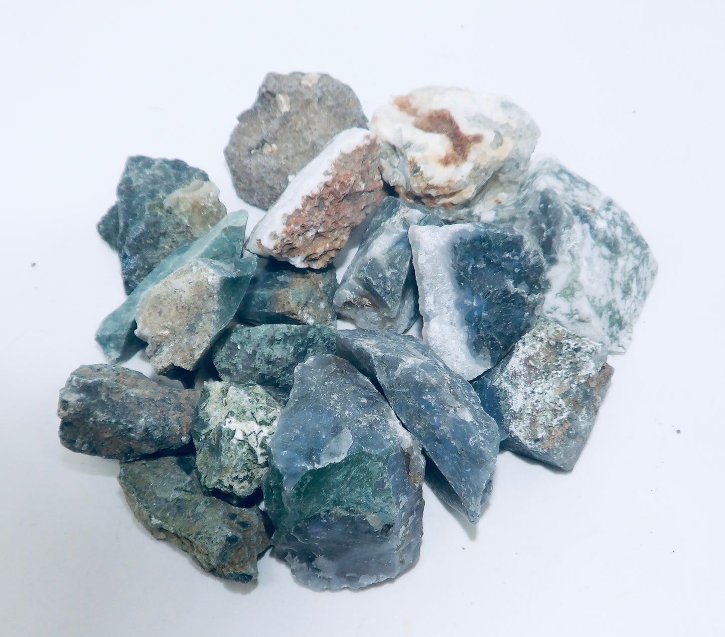 Raw Green Moss Agate