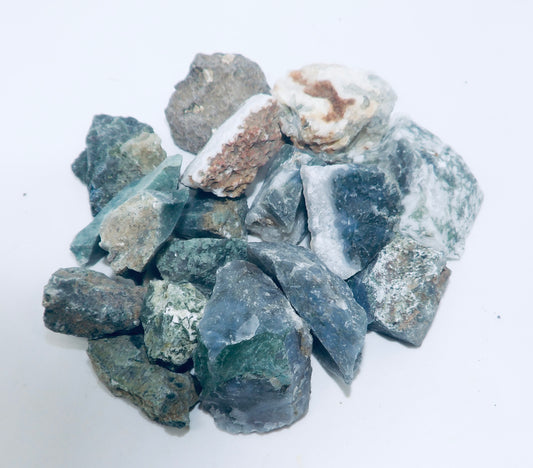 Raw Green Moss Agate