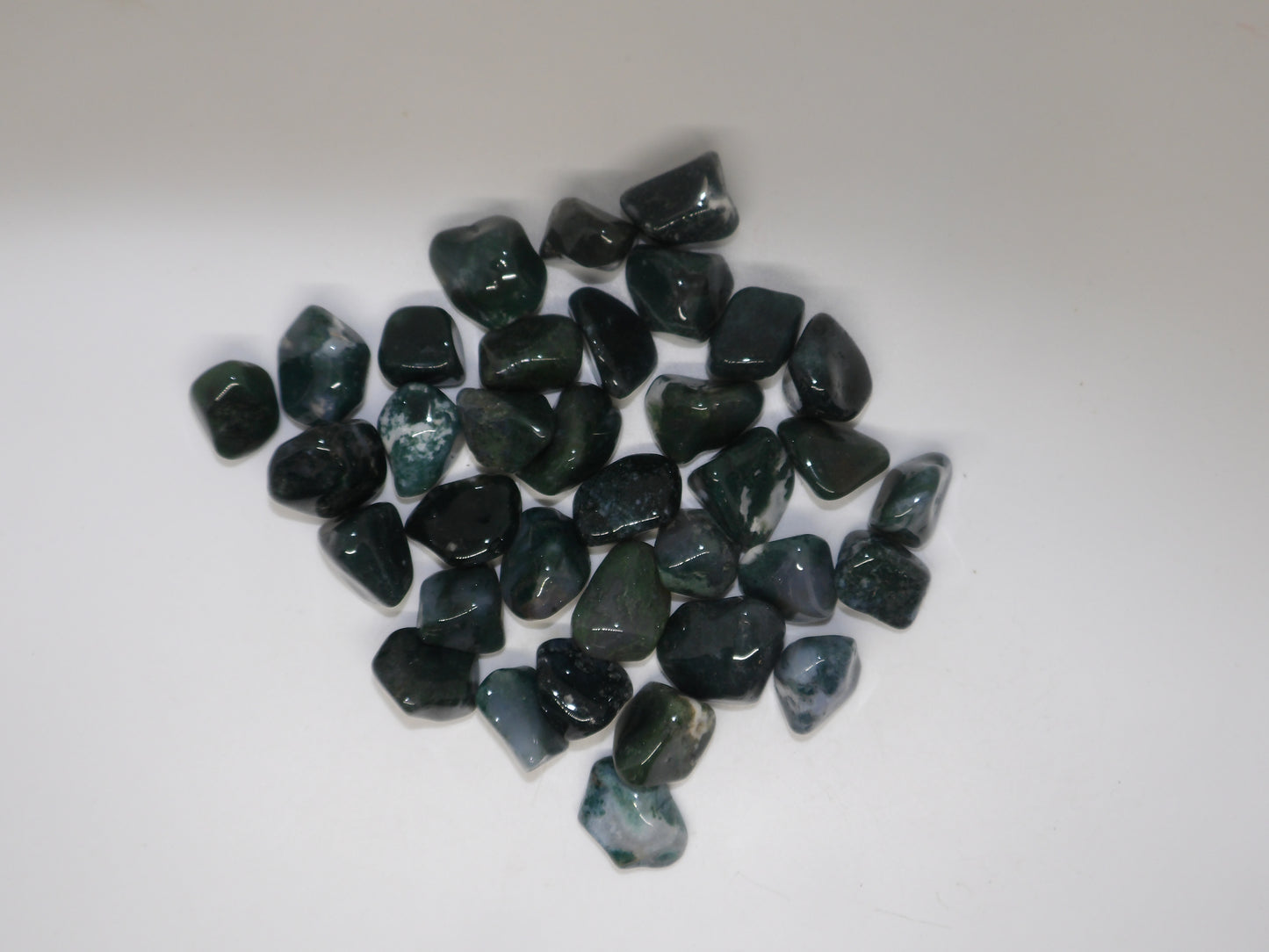 Tumbled Green Moss Agate