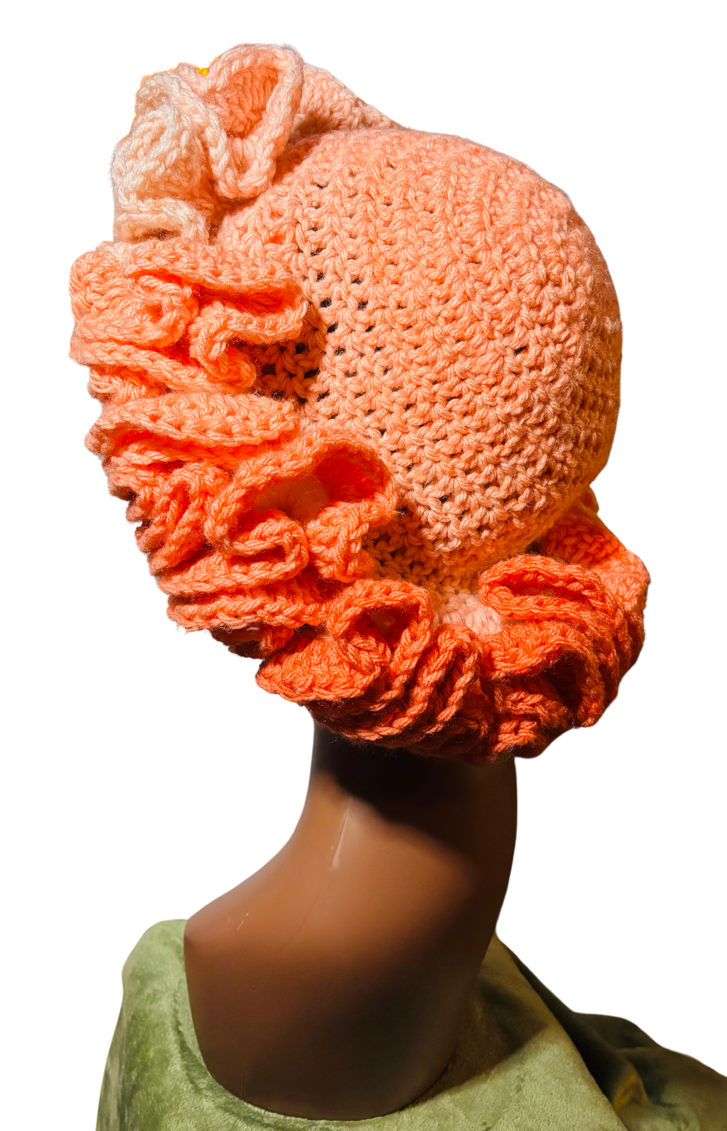 Peach Ruffle Hat