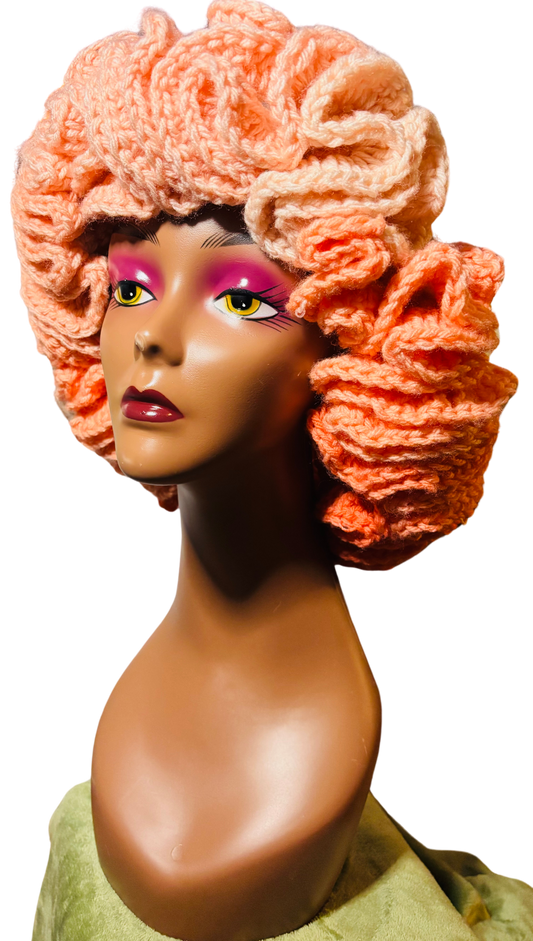 Peach Ruffle Hat