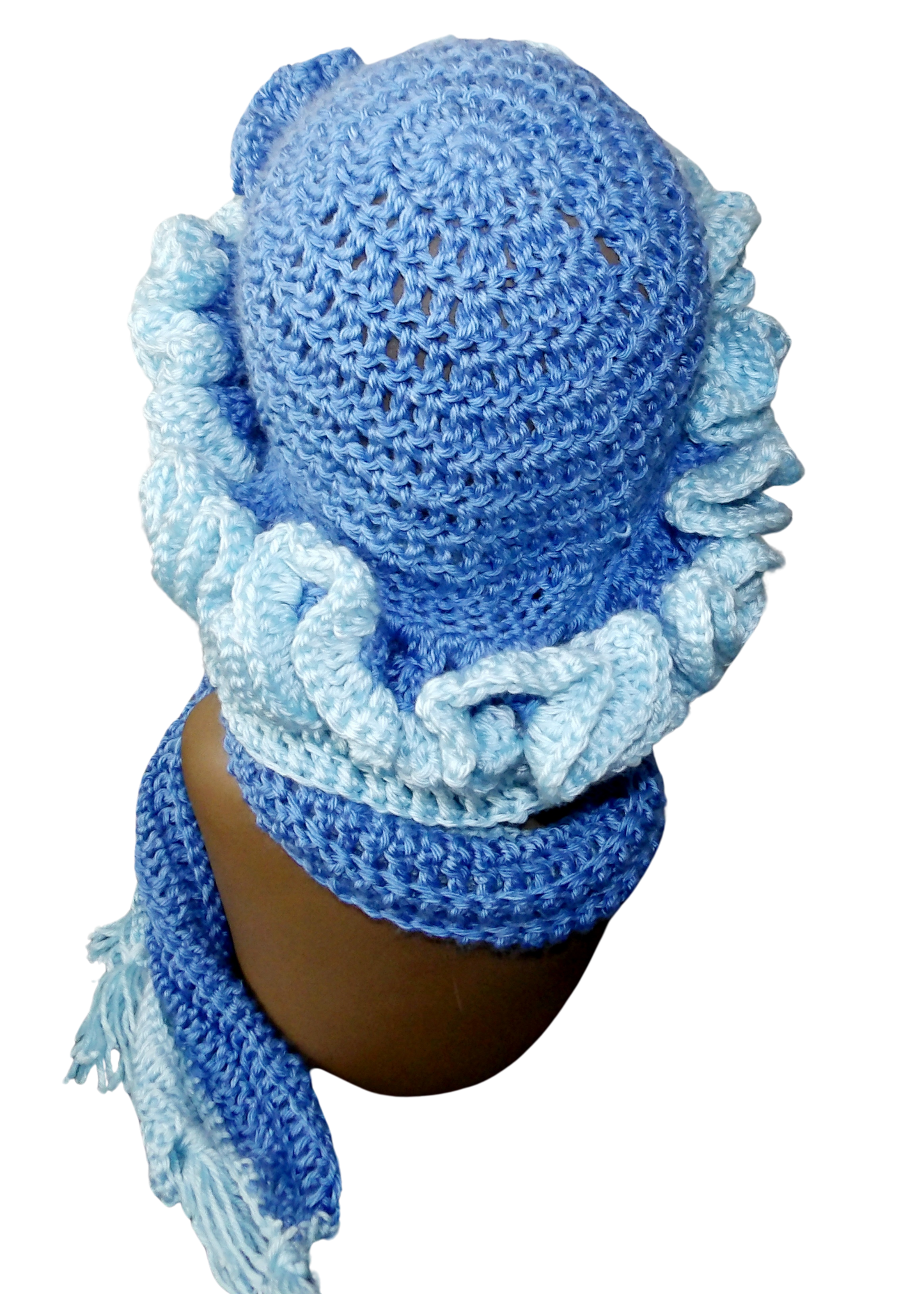 Ruffle Hat with Matching Scarf