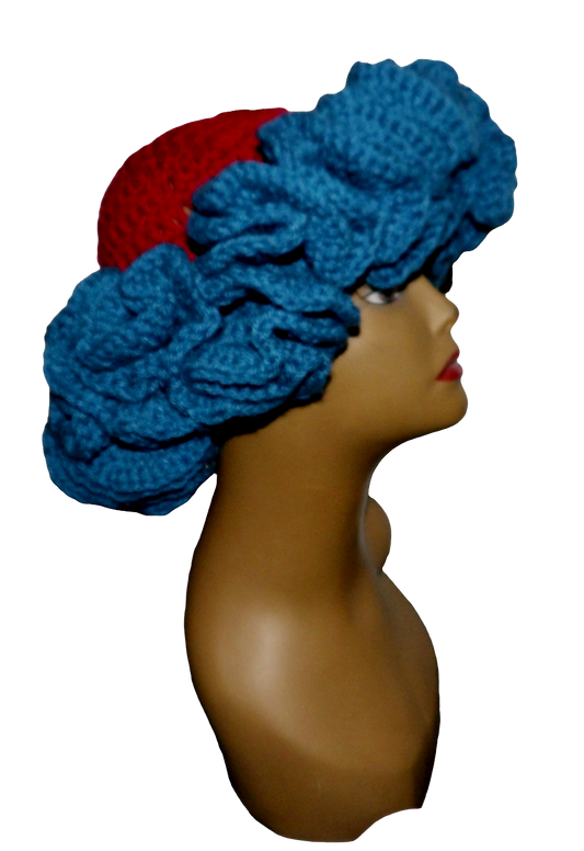 Crochet Ruffle Hat