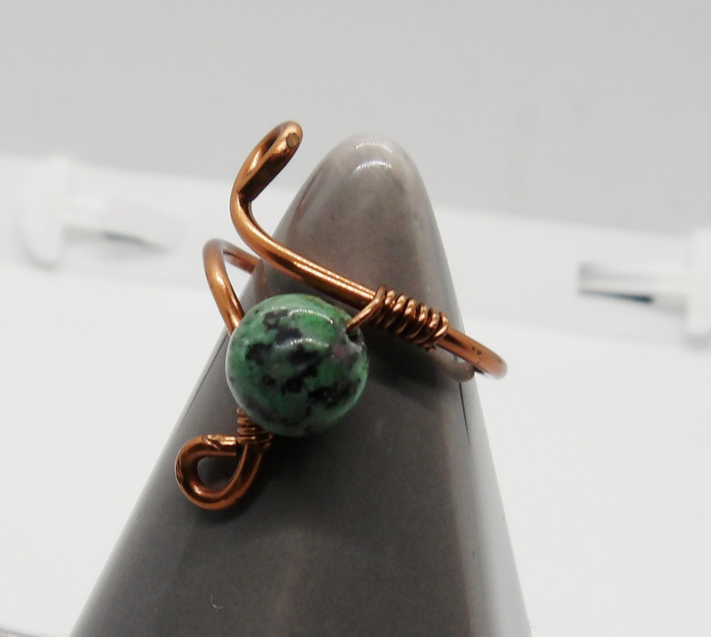 Ruby Ziosite Swirl Ring Size 7