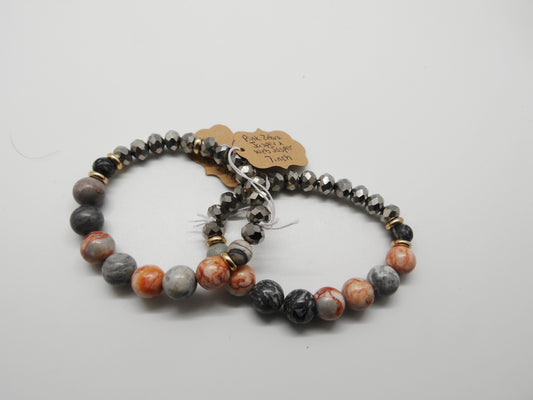 Pink Zebra Jasper and Web Jasper