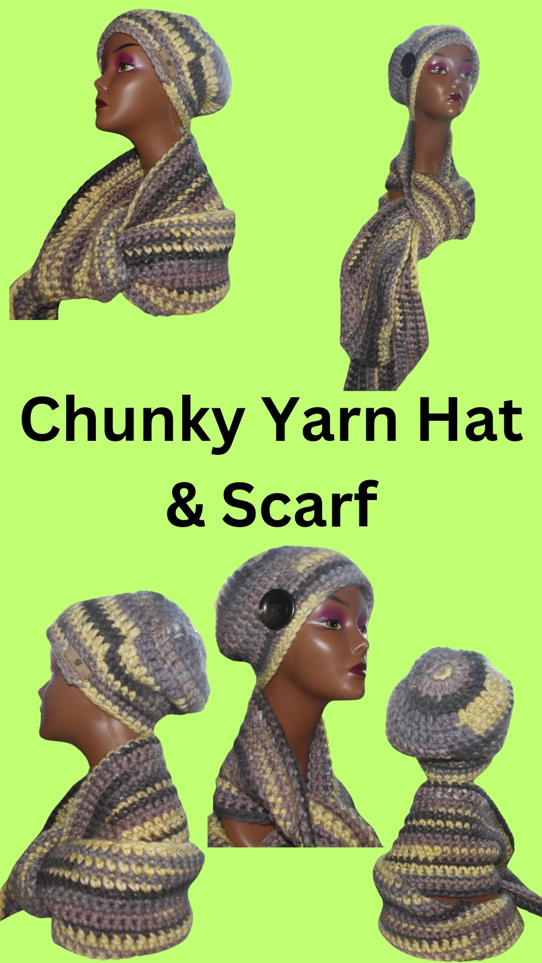 Chunky Hat and Scarf Set