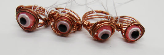 Pink Evil Eye Ring