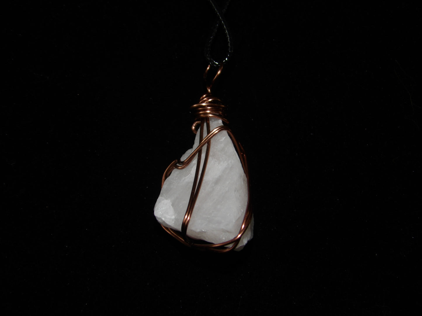 Wire Wrapped White Quartz