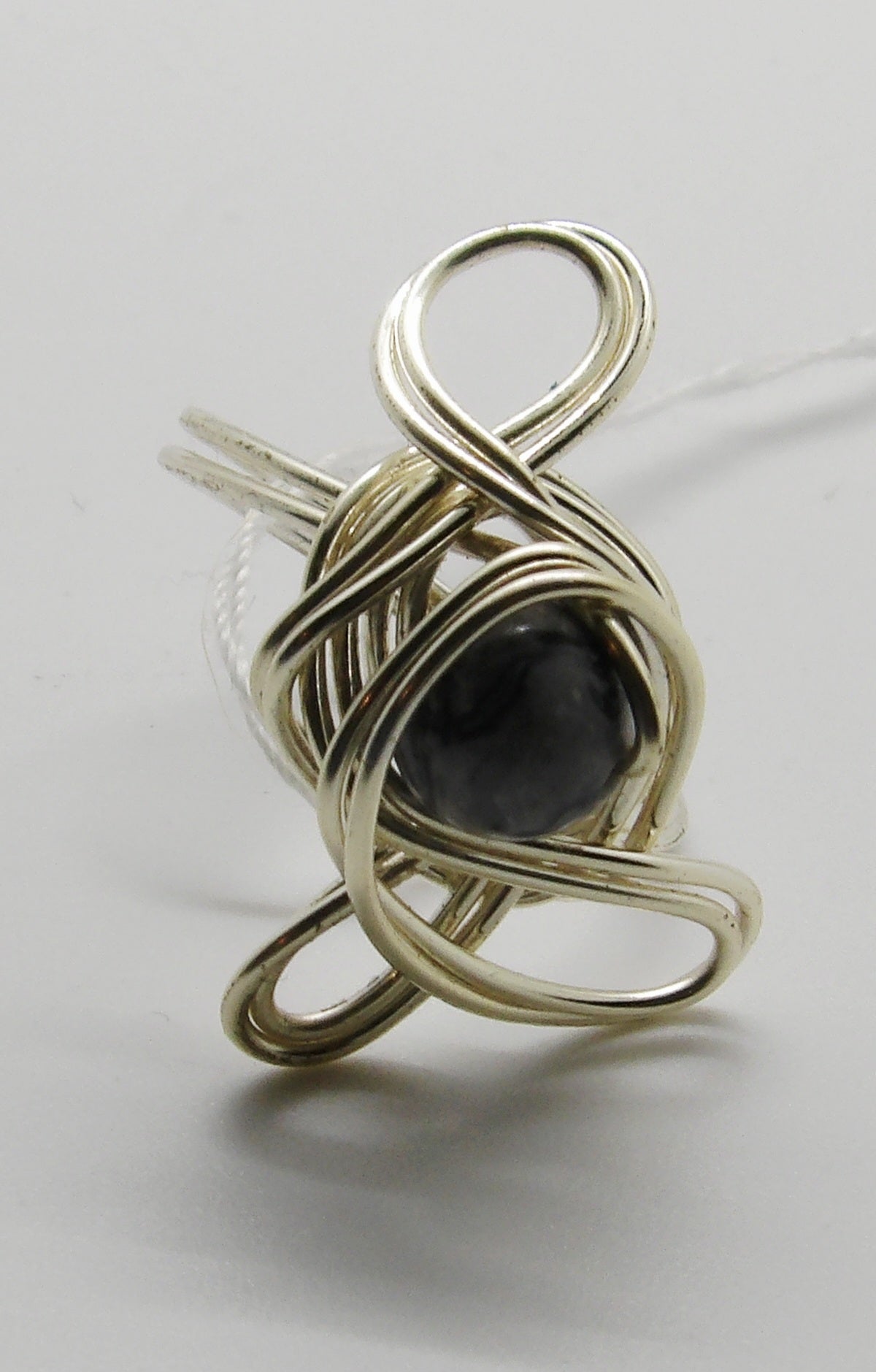 Picasso Jasper Wire Wrapped Ring Size 11