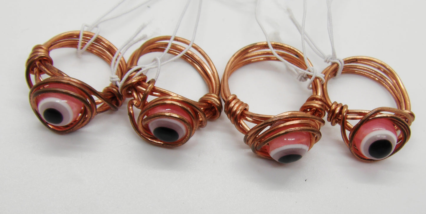 Pink Evil Eye Ring