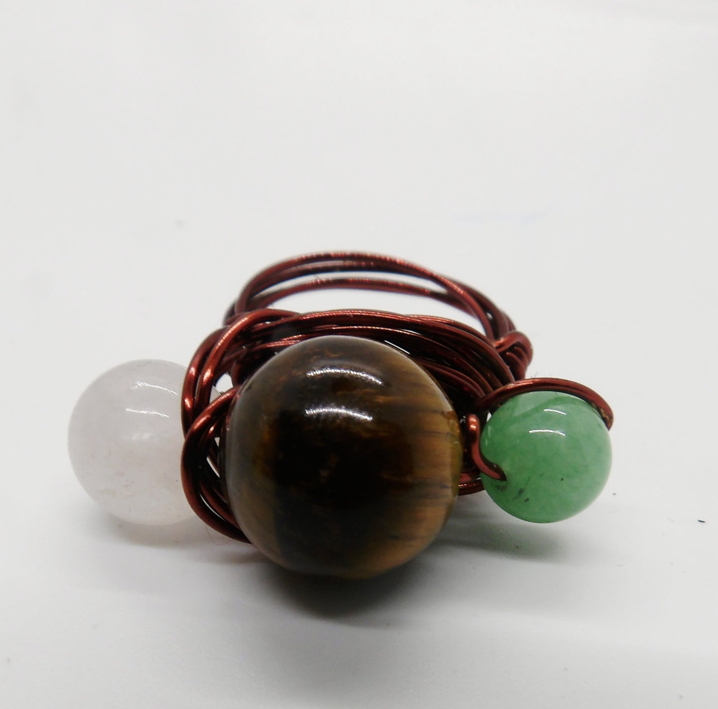 Tigers Eye, Green Aventurine, and Quartz Size 8