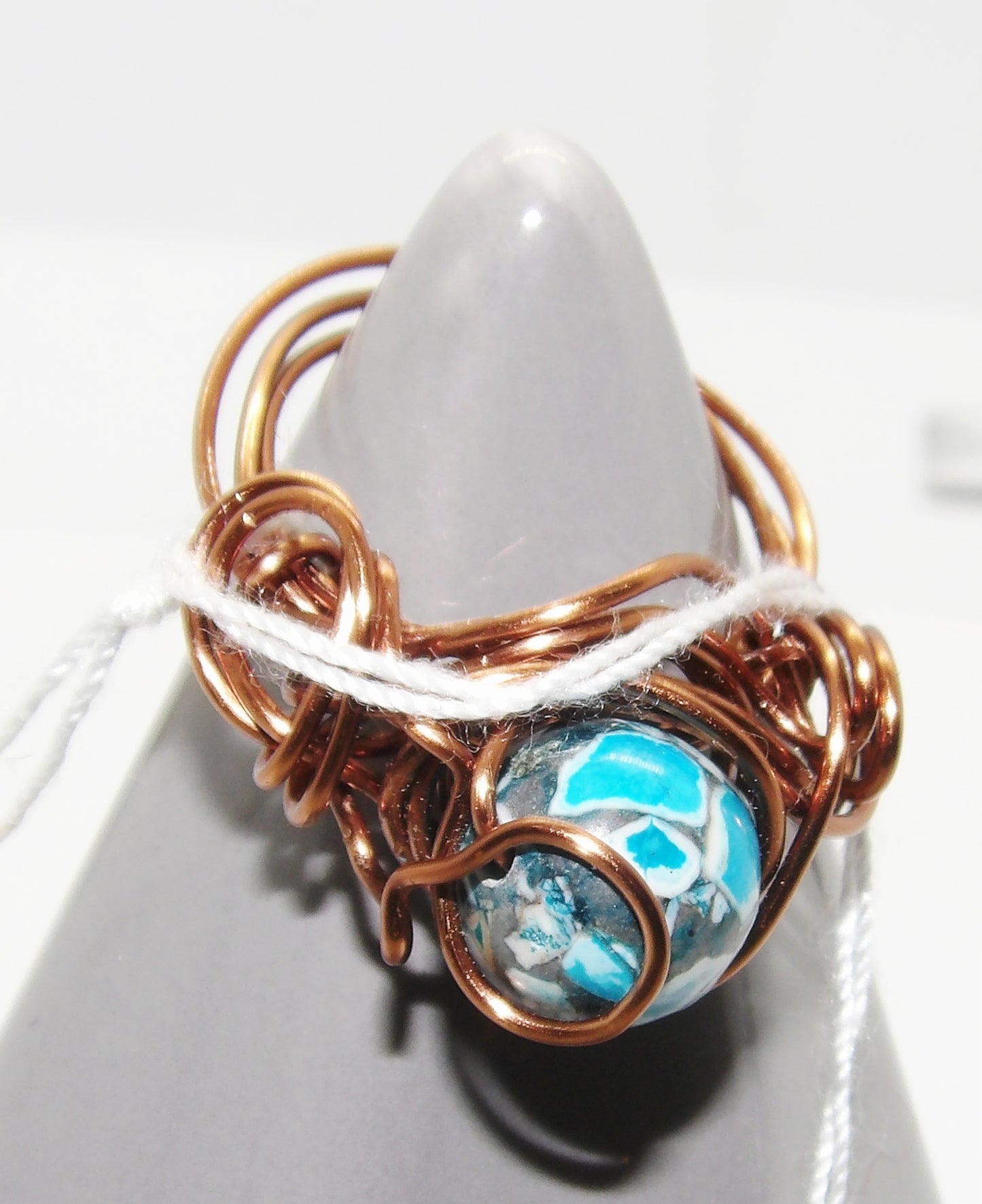 Blue Turquoise Ring Size 7