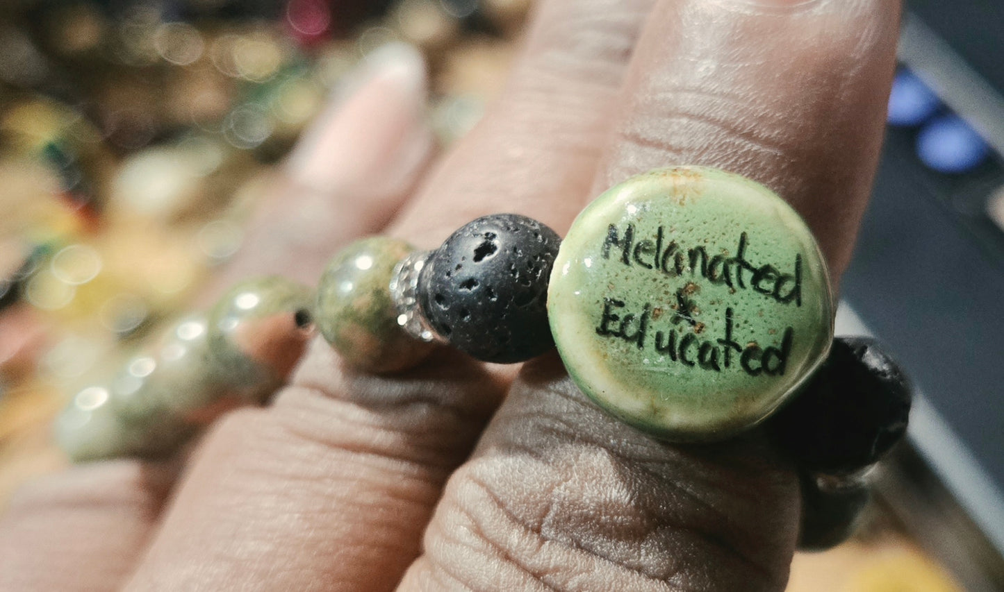 Unakite "melanated & Educated" Bracelet