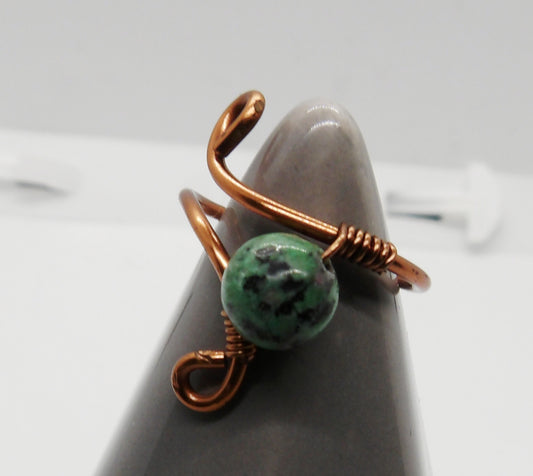 Ruby Ziosite Swirl Ring Size 7