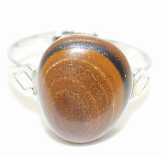 Tigers Eye Adjustable Ring