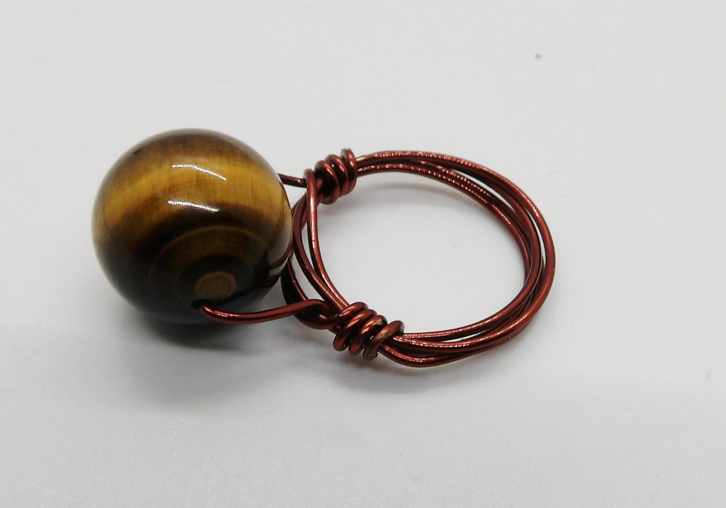 Tigers Eye Spinning Bead Ring