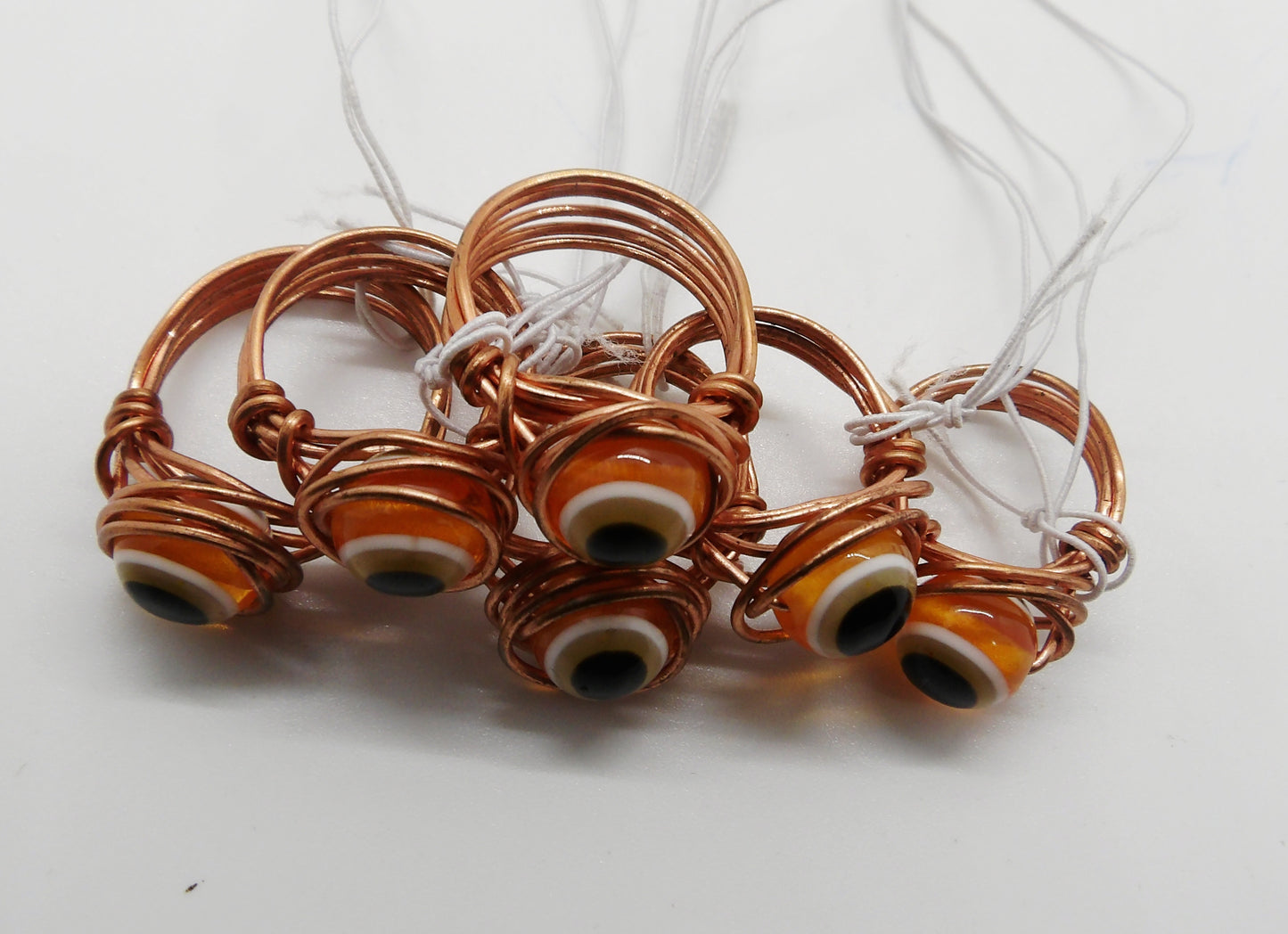 Orange Evil Eye Ring