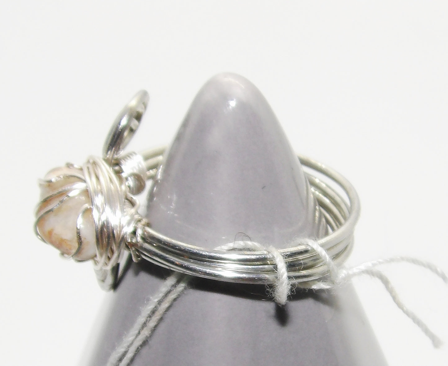 Wire Wrapped Septarian Ring Size 9