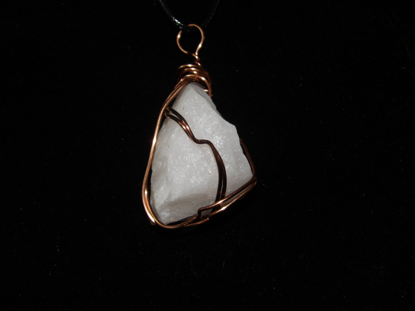 Wire Wrapped White Quartz