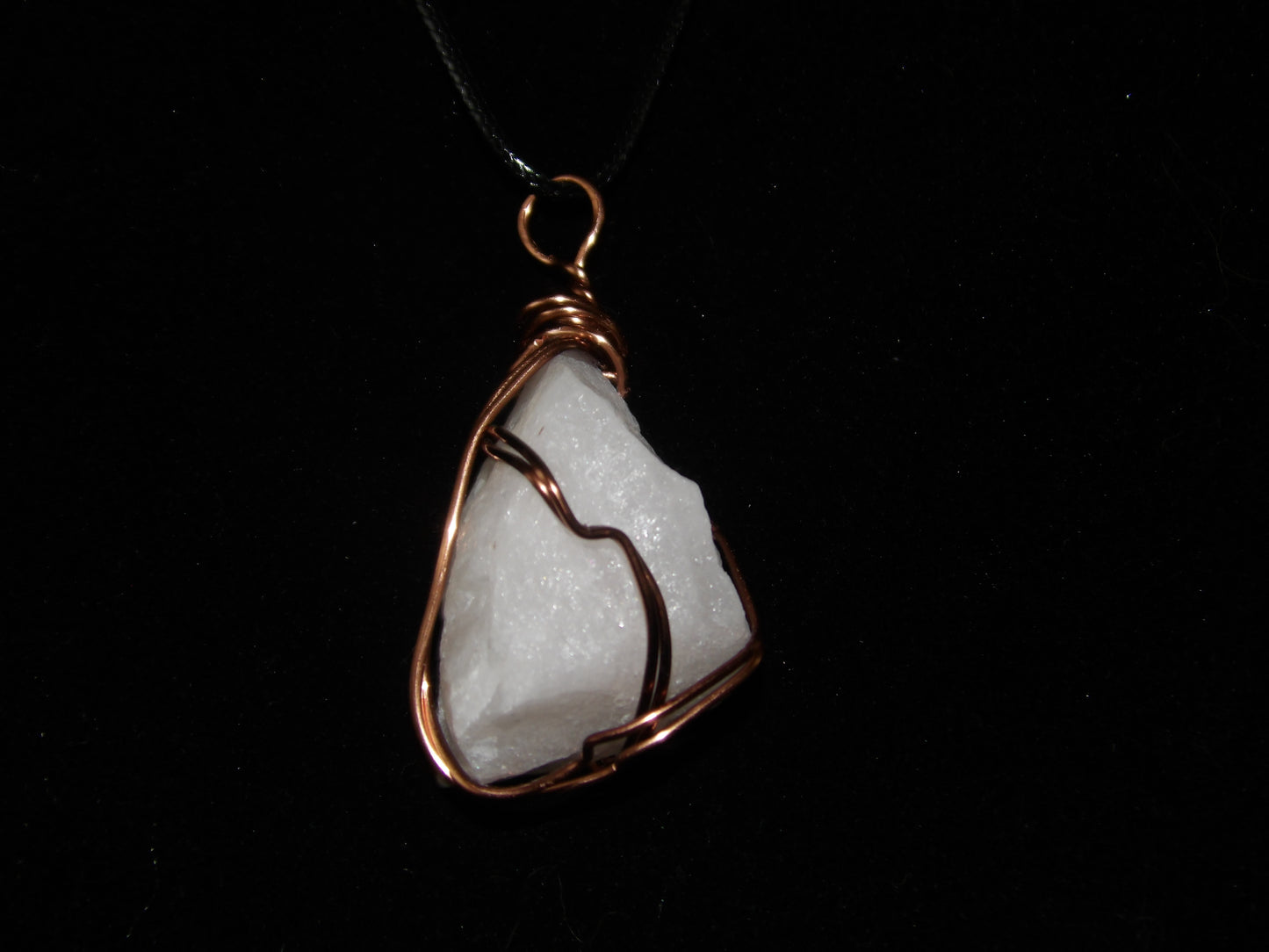 Wire Wrapped White Quartz