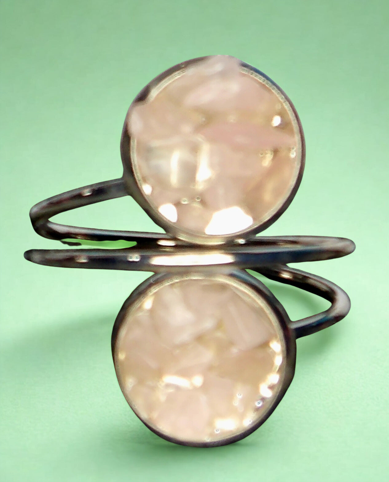 Adjustable Rose Quartz Ring