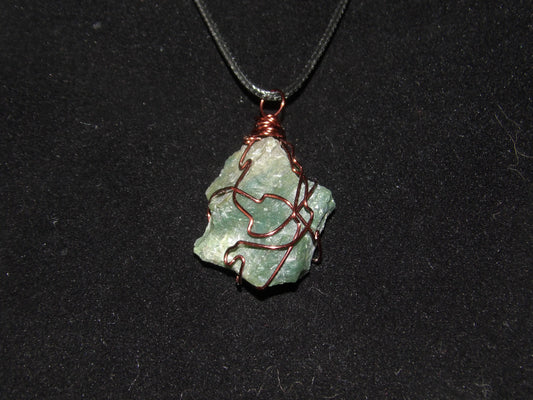 Wire Wrapped Green Moss Agate