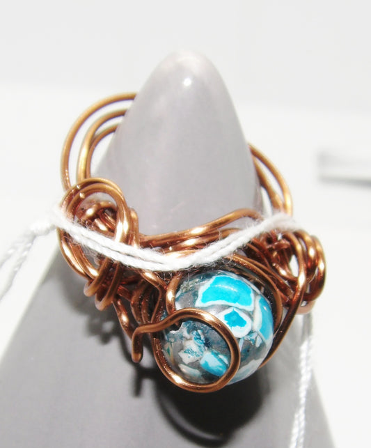 Blue Turquoise Ring Size 7