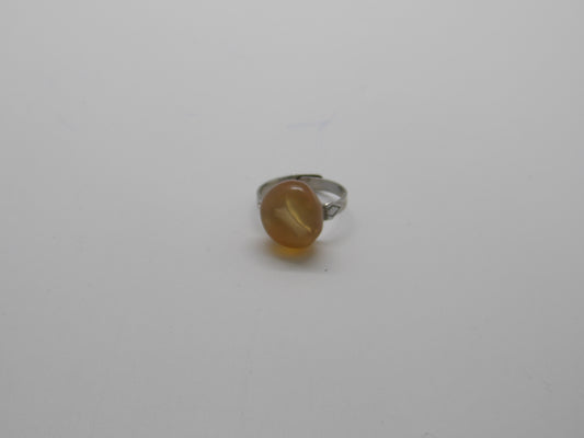 Honey Calcite Adjustable Ring