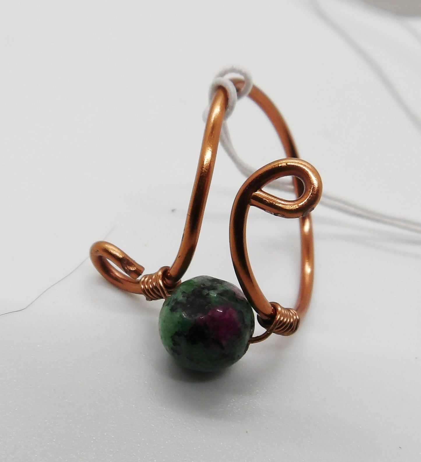 Ruby Ziosite Swirl Ring Size 7