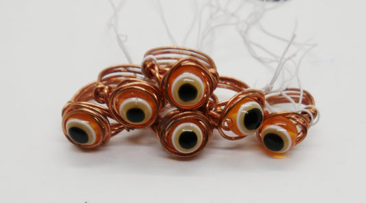 Orange Evil Eye Ring
