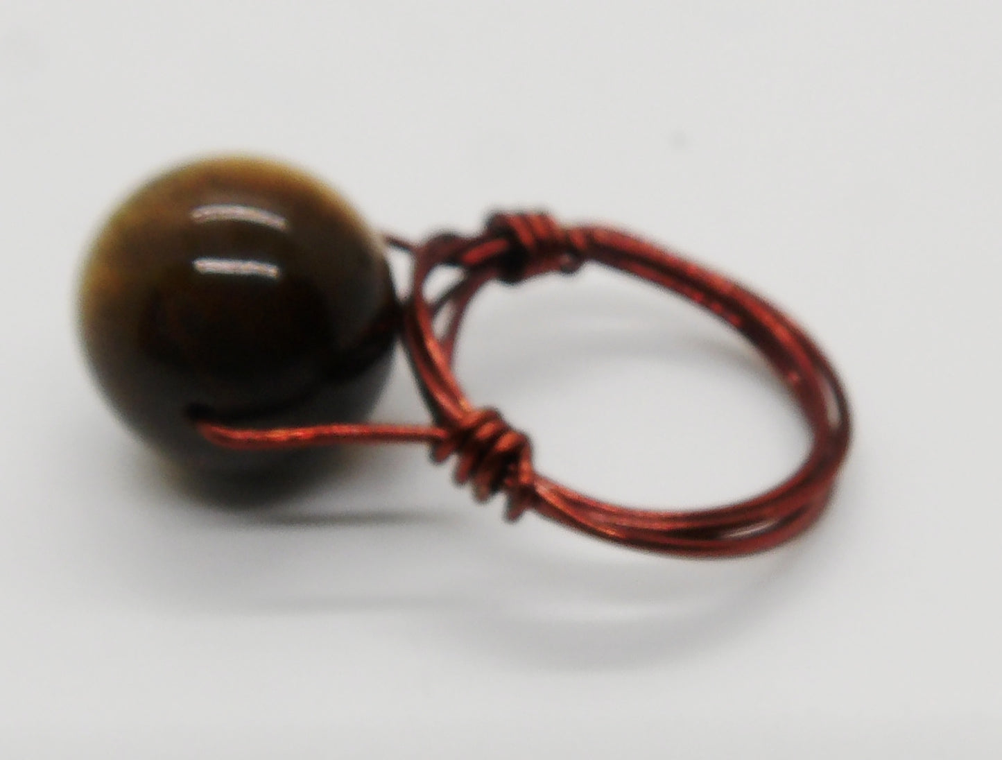 Tigers Eye Spinning Bead Ring