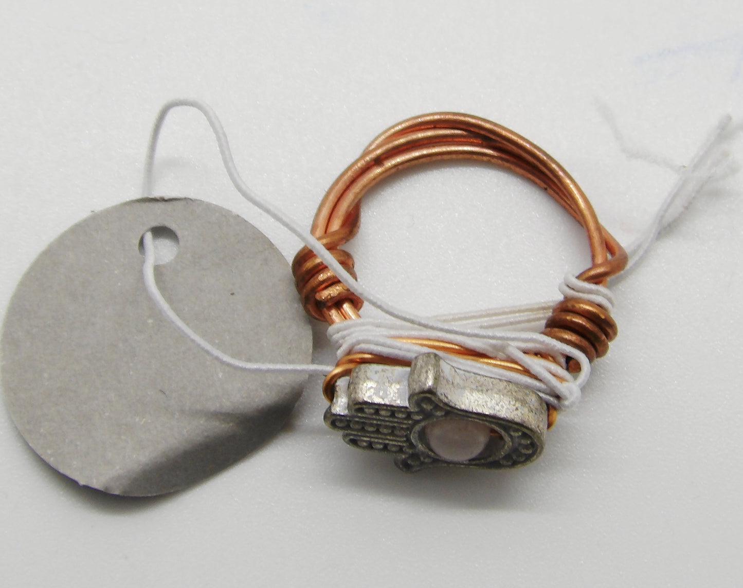 Hand of Hamsa with Rose Quartz