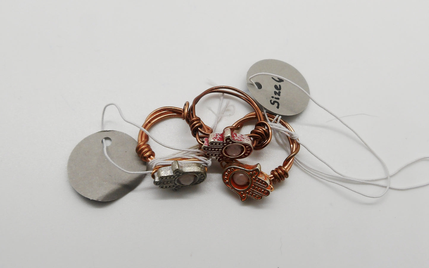 Hand of Hamsa with Rose Quartz