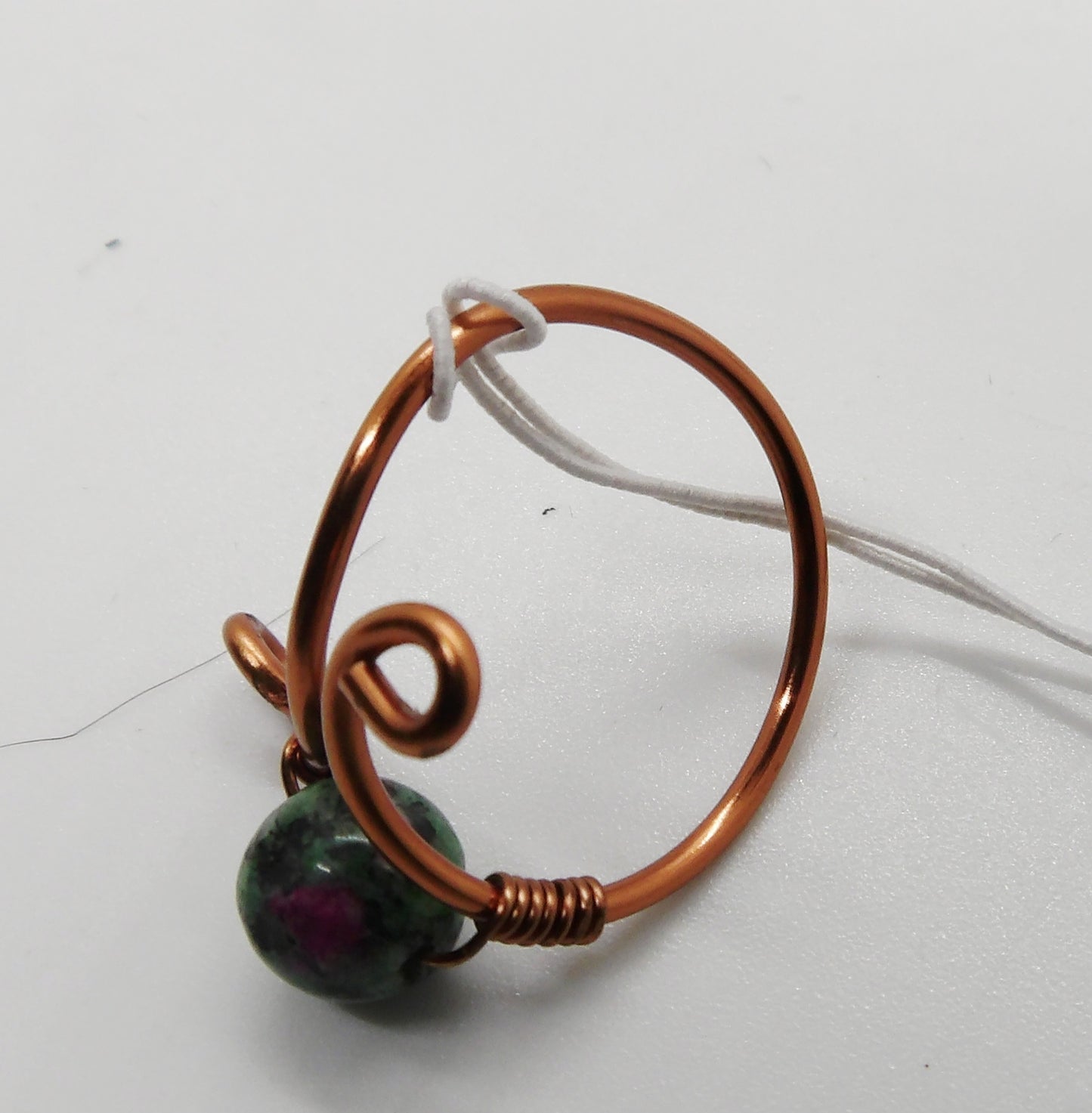 Ruby Ziosite Swirl Ring Size 7