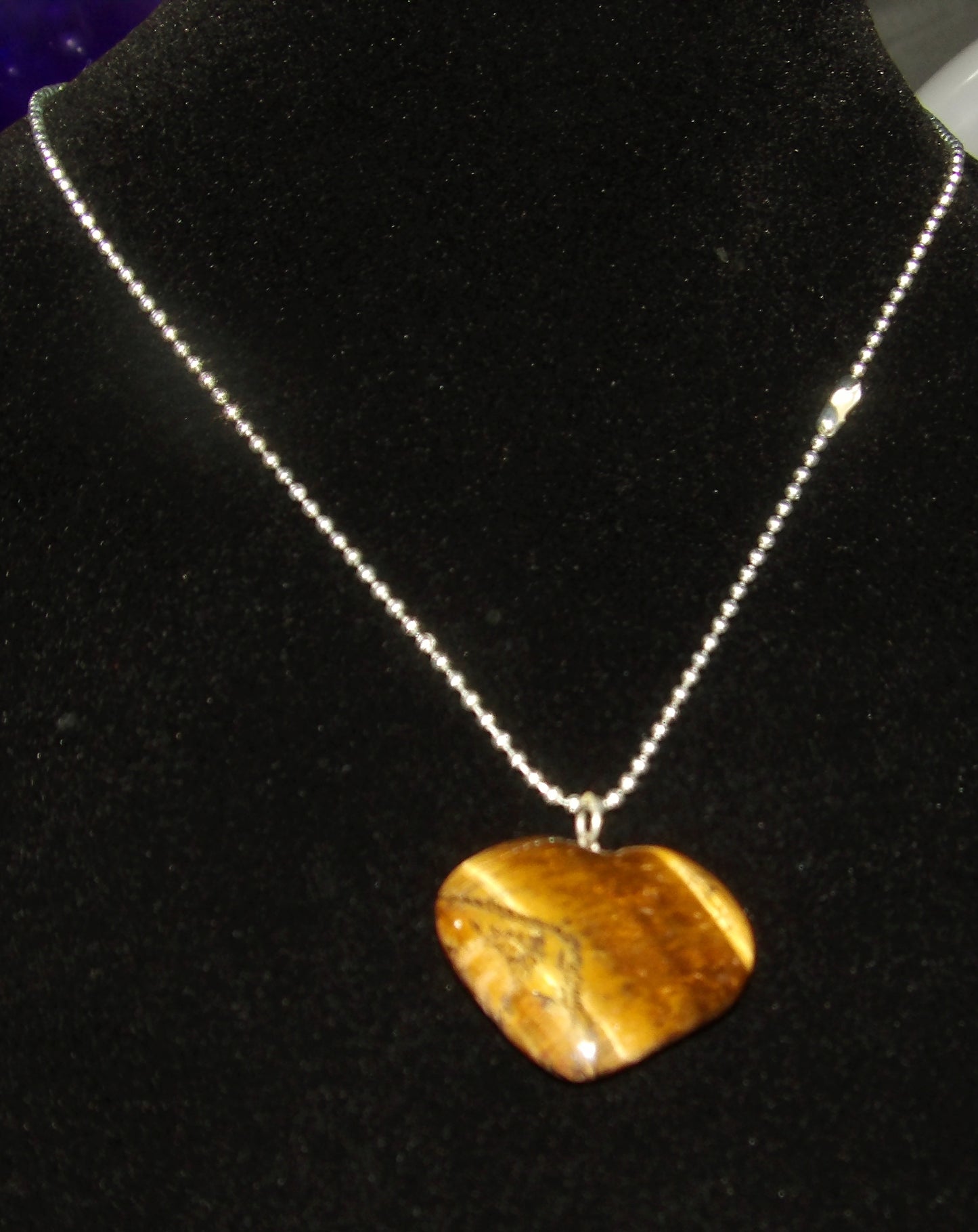 Tigers Eye Heart Necklace