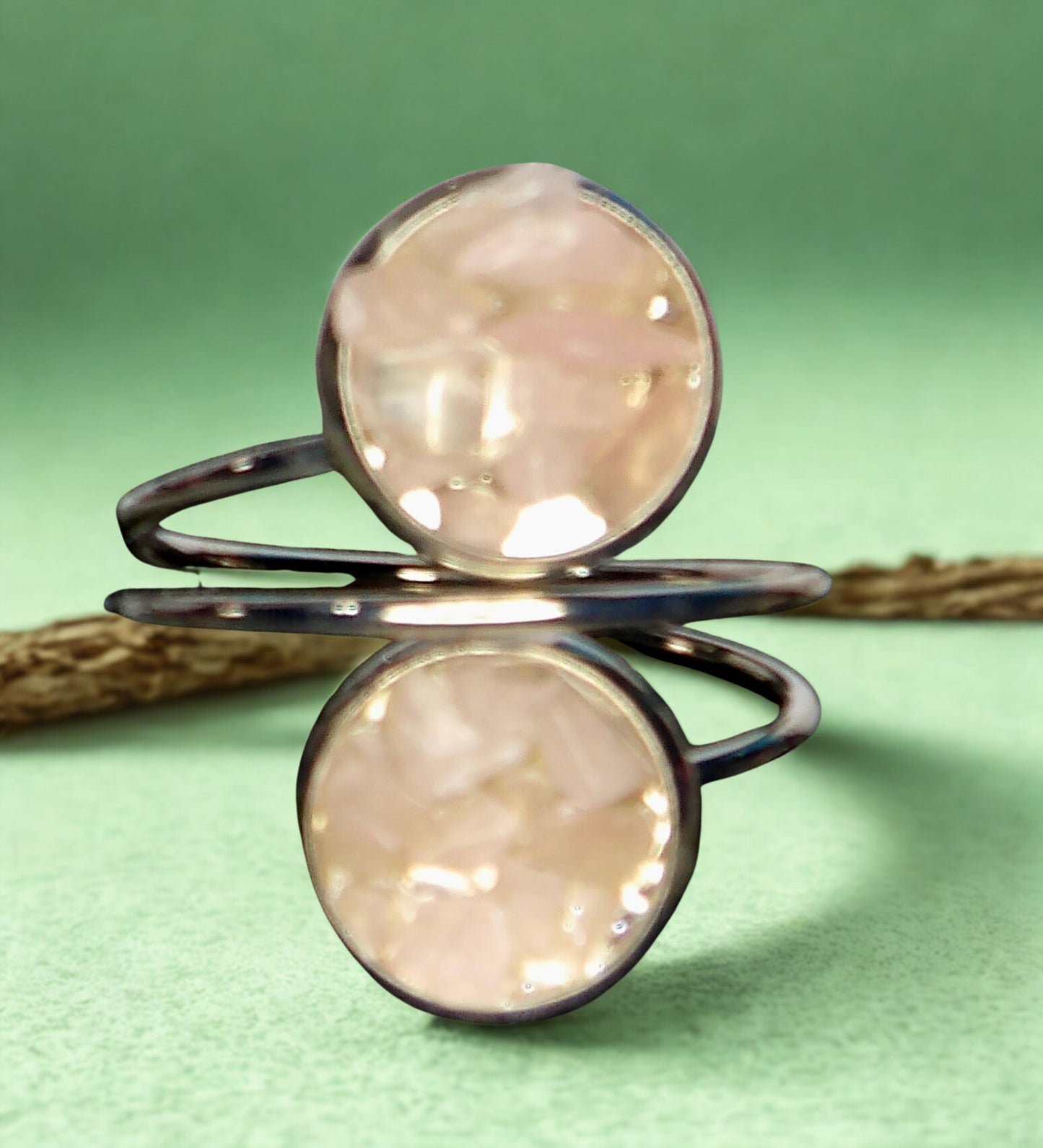 Adjustable Rose Quartz Ring