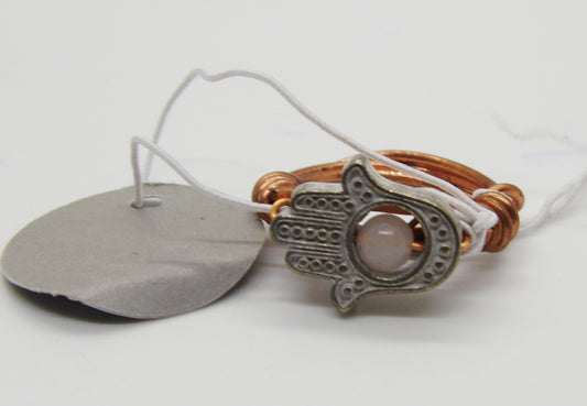 Hand of Hamsa with Rose Quartz