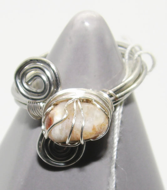 Wire Wrapped Septarian Ring Size 9