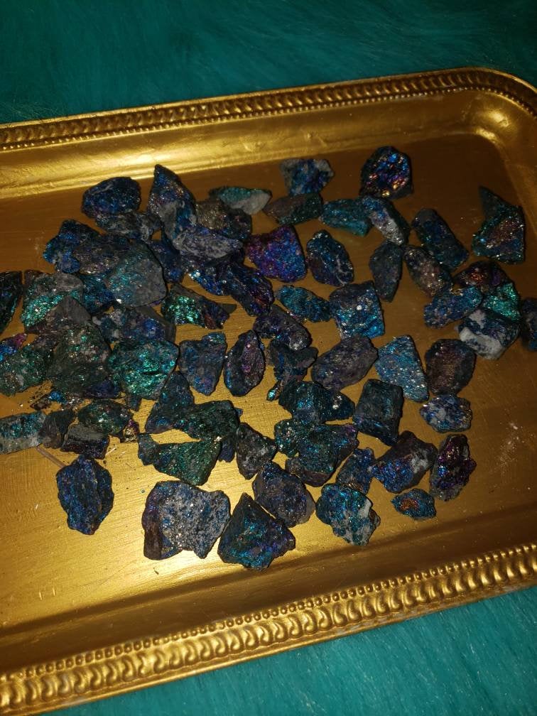 Raw/Rough Chalcopyrite (Peacock Ore) small .5 to 1" pieces