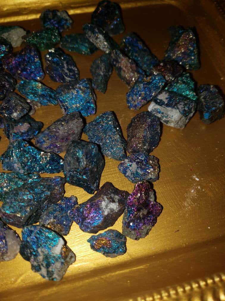 Raw/Rough Chalcopyrite (Peacock Ore) small .5 to 1" pieces