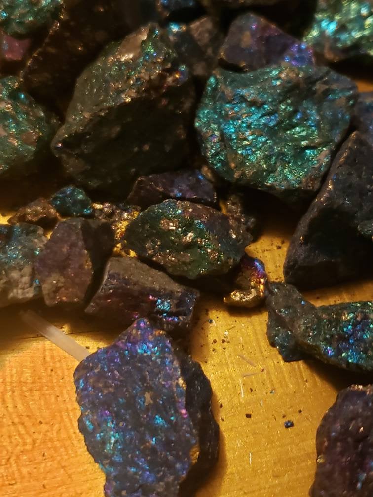 Raw/Rough Chalcopyrite (Peacock Ore) small .5 to 1" pieces